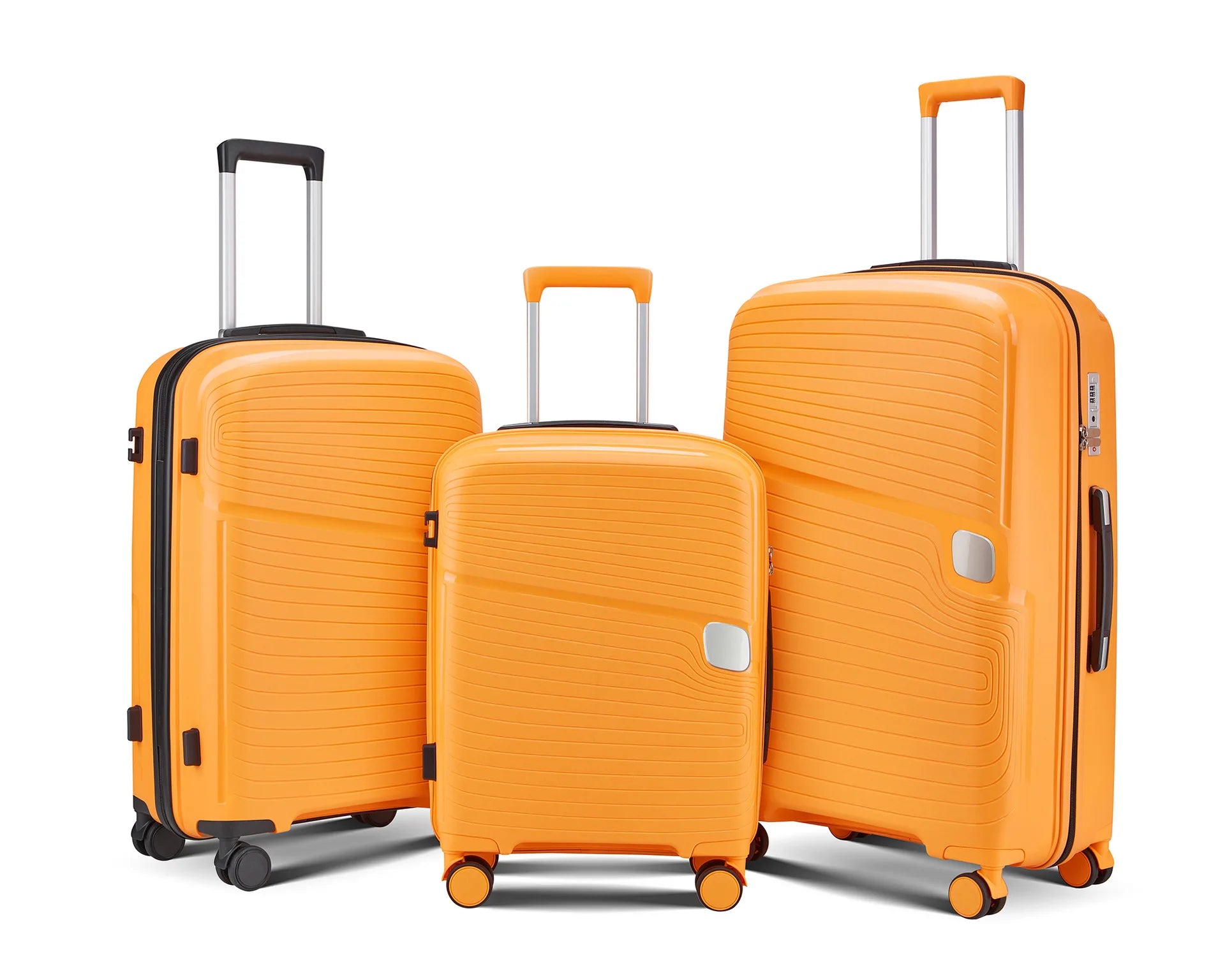 3 Set Large Capacity Students Trolley Case Zipper Thickening Rolling Luggage Case Combination Lock Luggage Travel Bag