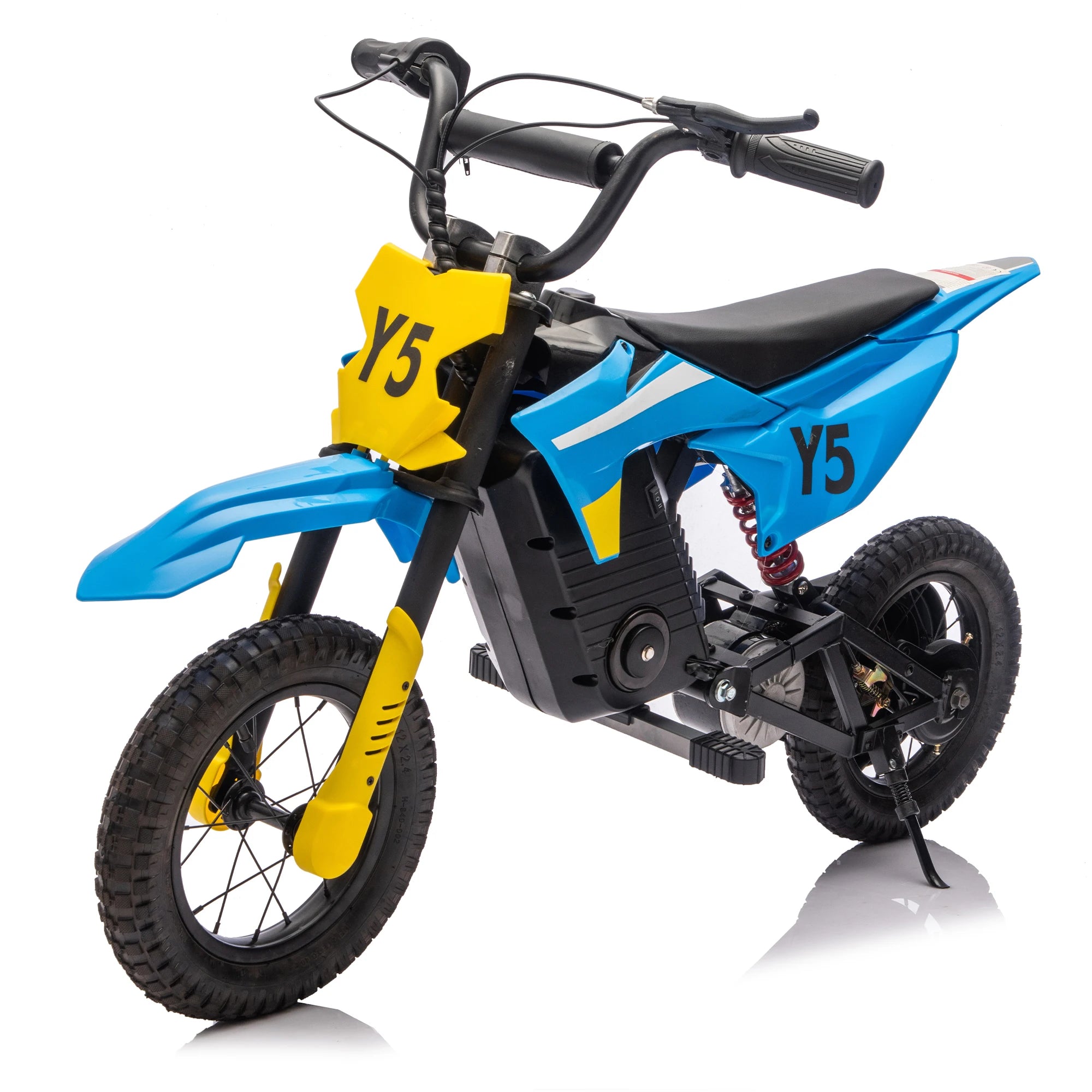 24V 250W Ride On Toy Off-Road Electric Motorcycle, 9.32 MPH Max Speed, 180 lbs Weight Capacity, Fast Charging, Rear Suspension