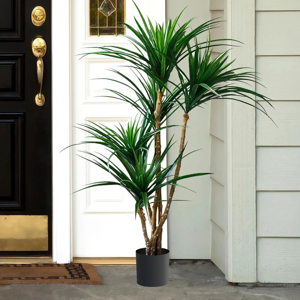 51-Inch Artificial Yucca Plant with Rubber Leaves for Living Room, Bedroom & Office Decor