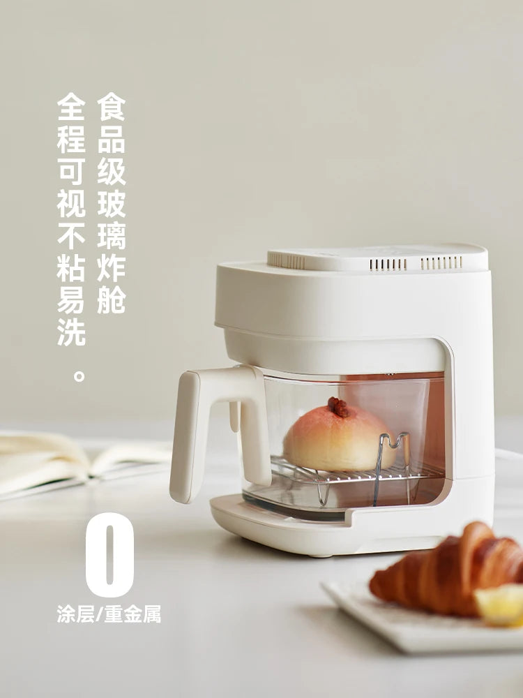 AUX  instant glass box air fryer glass home visualization multi-function smart electric fryer no turn over  air fryers
