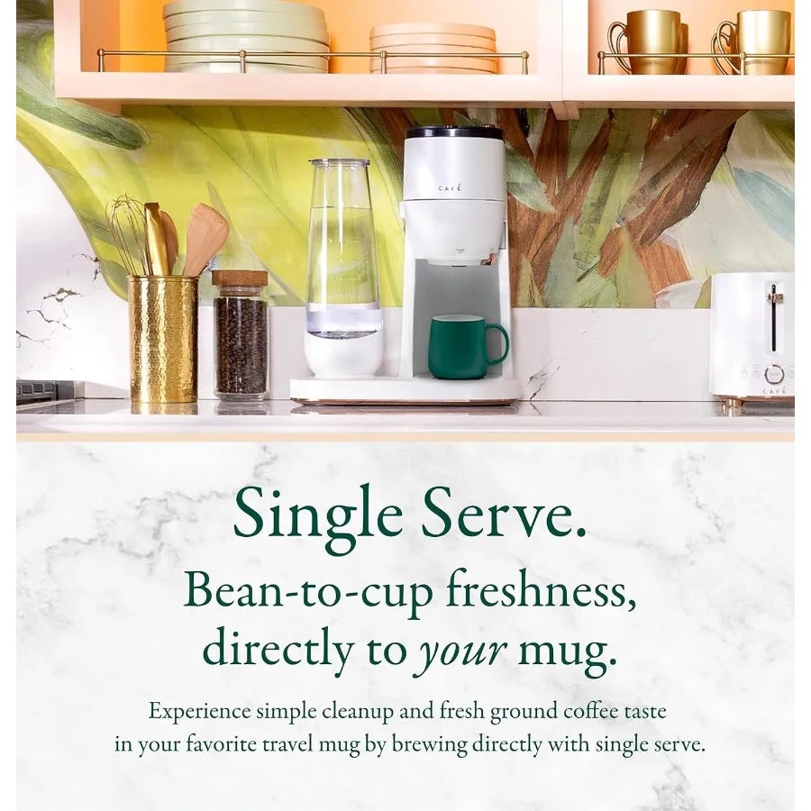 Specialty Grind and Brew Coffee Maker with Single-Serve Option 10-Cup Thermal Carafe for Home Use WiFi Enabled Smart Technology