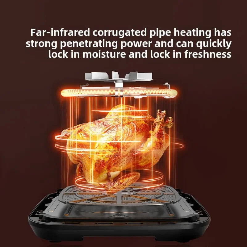 air fryer oven multi-functional large-capacity 1200W 5L large capacity 220V household new visual no-turn-over electric fryer