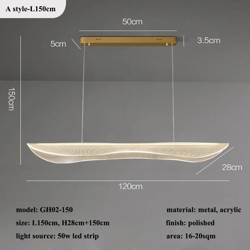 Modern Minimalist LED Acrylic Chandelier for Living Room Dining Room Dining Table Kitchen Home Decoration Chandelier
