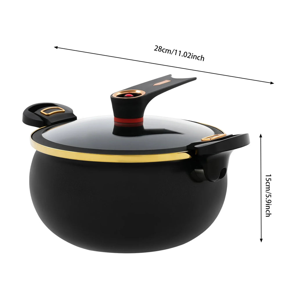 Micro Pressure Cooker, Non-Stick Pot, 8L Multi-Function Round Micro Pressure Cooking Pot for Various Stoves , for 5-7 People
