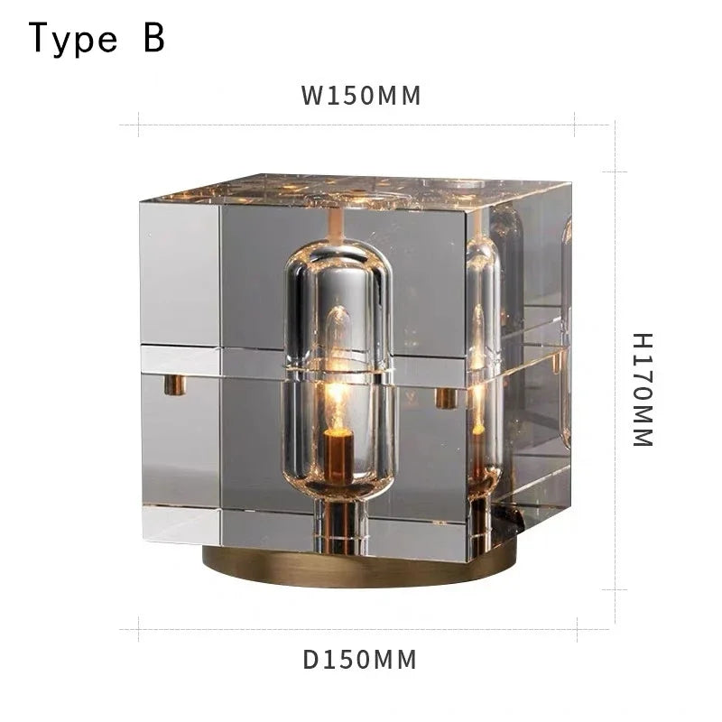 Nordic Luxury Crystal Desk Lights Modern Living Dining Room Art Lighting Bedroom Bedside Reading Copper Table Fixtures