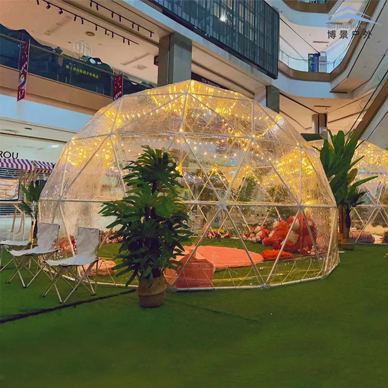 3m/3.6m Glamping Garden Dome Igloo Upgraded Greenhouse Dome Tents Clear Transparent Dome Tent With TPU Cover And Polyester Mesh