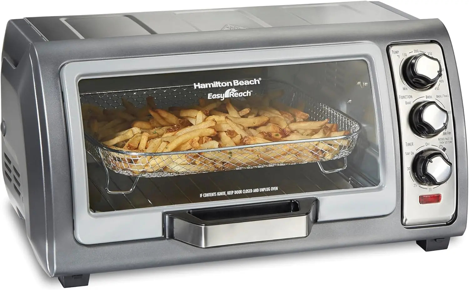 Toaster Oven Air Fryer Combo with 6-Slice Capacity, 12' Pizza Fit, 12-Cup Programmable Coffee Maker, Glass Carafe
