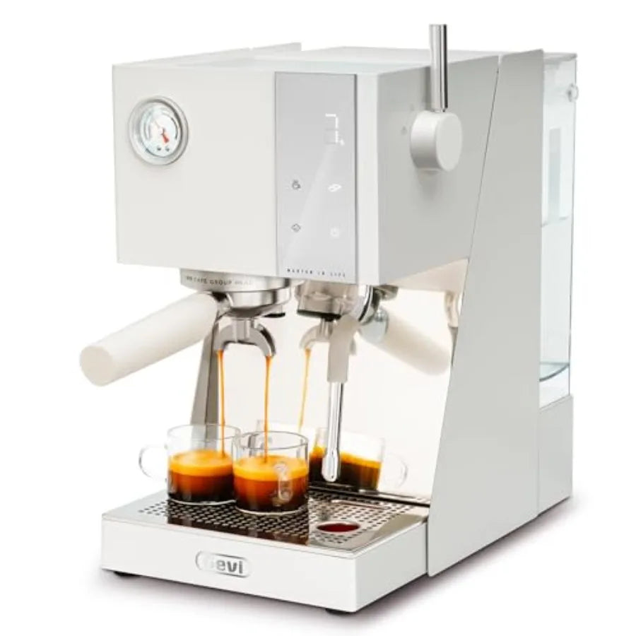 Commercial Espresso Machine 20Bar with Smart OPV Coffee Makers Milk Frother 58mm Portafilter Dual Display Stainless Steel Cappu
