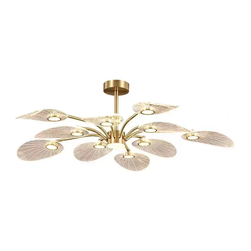 2025 Luxury Modern Chandelier for Living Room Bedroom Dining Hotel Apartment Golden Art Peacock Ceiling Light LED Tree Leaves