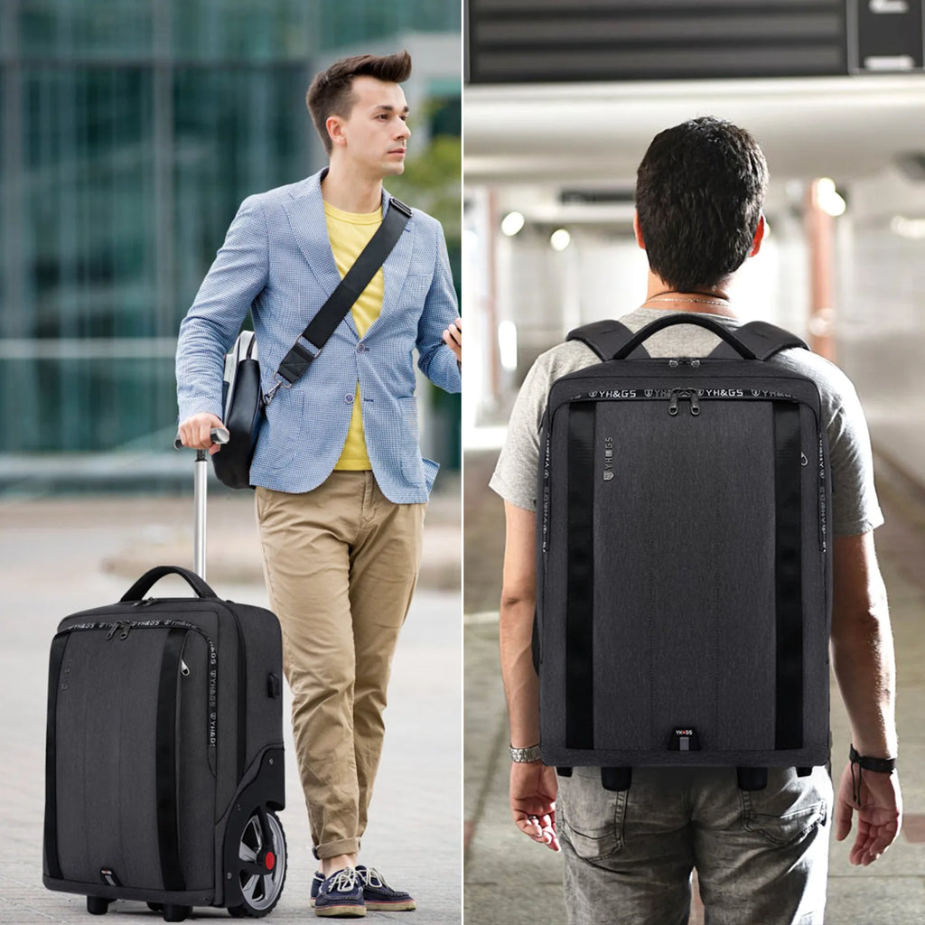 Travel Bag on Wheels Trolley Backpack Business Large Luggage Travel Suitcase Bag Waterproof Rolling Luggage For Women Men Trunk