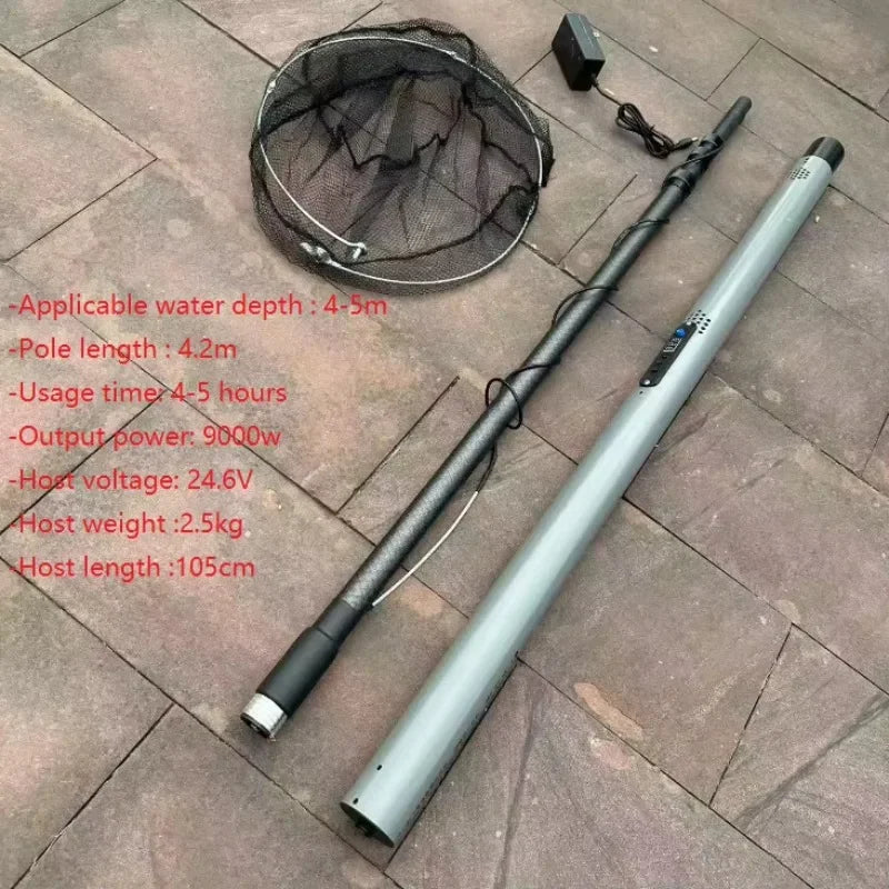 4.2 meters 5000/9000 watts aluminum alloy ultra-light fishing tool electric automatic telescopic fishing net