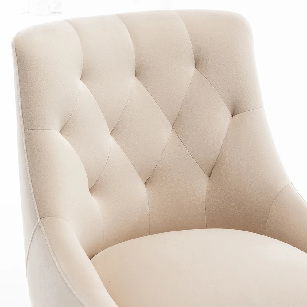 SEYNAR Modern Velvet Dining Chairs Set of 4, Tufted Upholstered Accent Chairs for Dining Room,Office Chair Vanity Chair