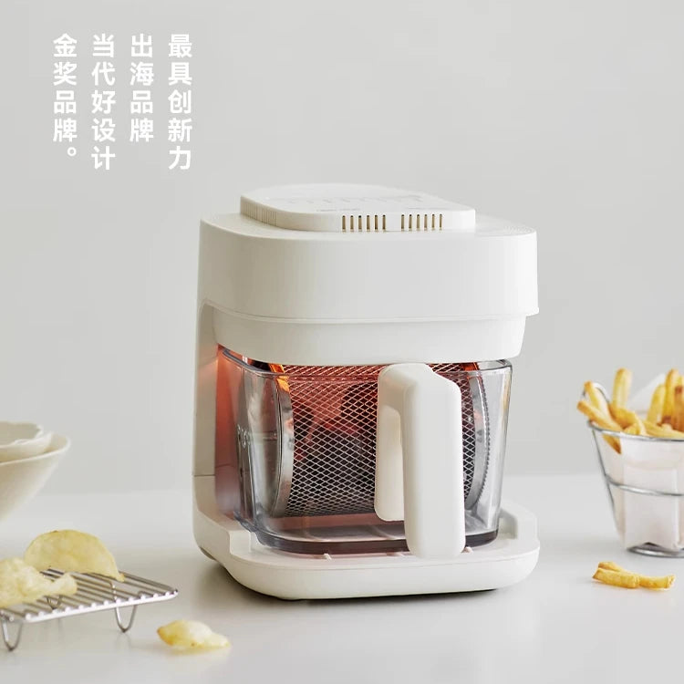AUX  instant glass box air fryer glass home visualization multi-function smart electric fryer no turn over  air fryers