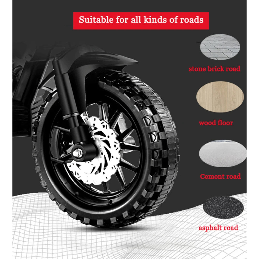 12V Electric Dirt Bike for Kids 3-6 Years Ride-On Motorcycle Hand Throttle & Foot Brake Off-Road Battery Powered Toy Gift