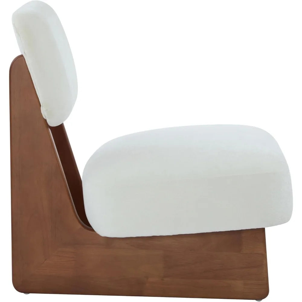 Christopher Knight Home Mores Low Profile Accent Chairs - Pair of Modern Fabric Armless Lounge Chairs for Comfortable Reading in