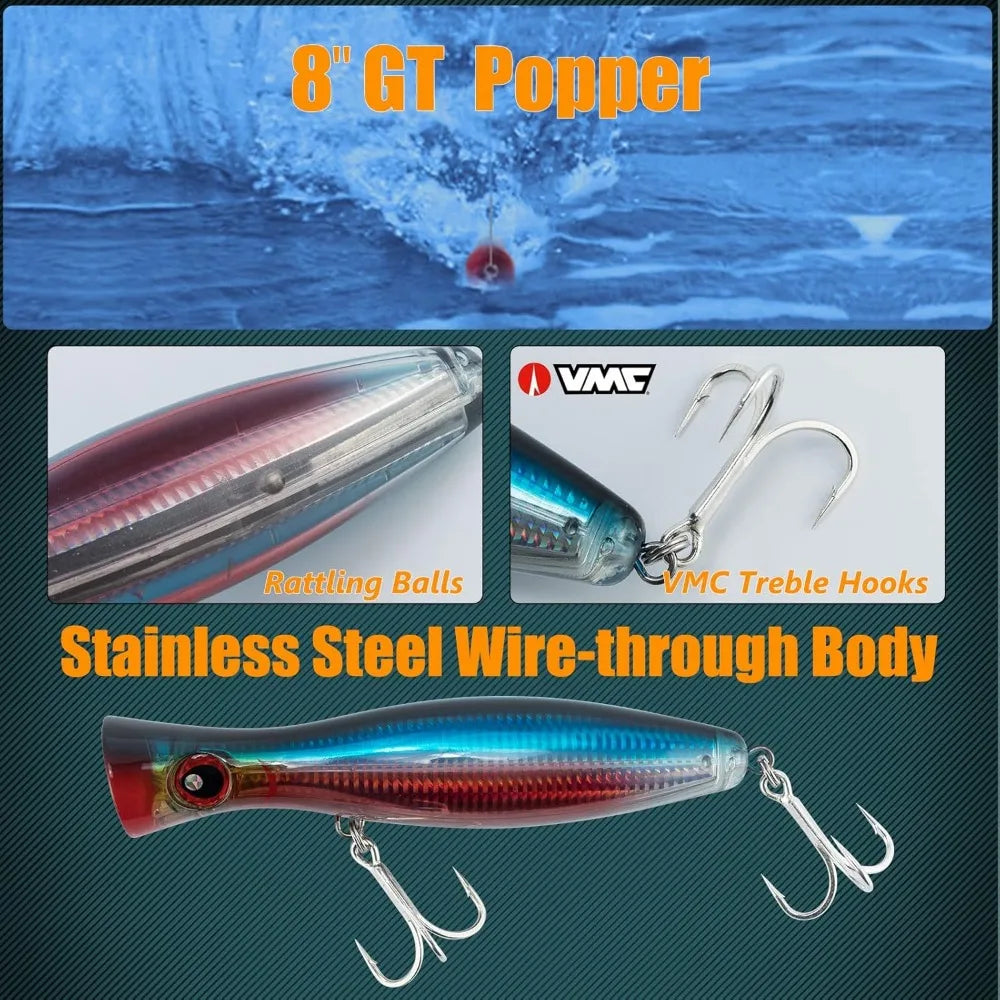 Surf rod and reel combination saltwater fishing tackle set, beach cast spinning rod kit