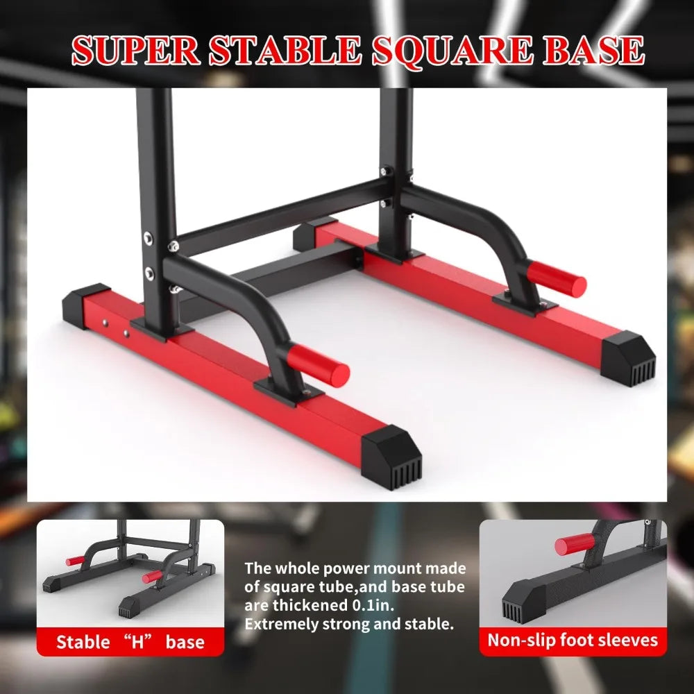 Power Tower Dip Station,Multi-Function Assistive Trainer Pull Up for Home Gym Muscle Building and Beginner Exercises,Load 450LBS