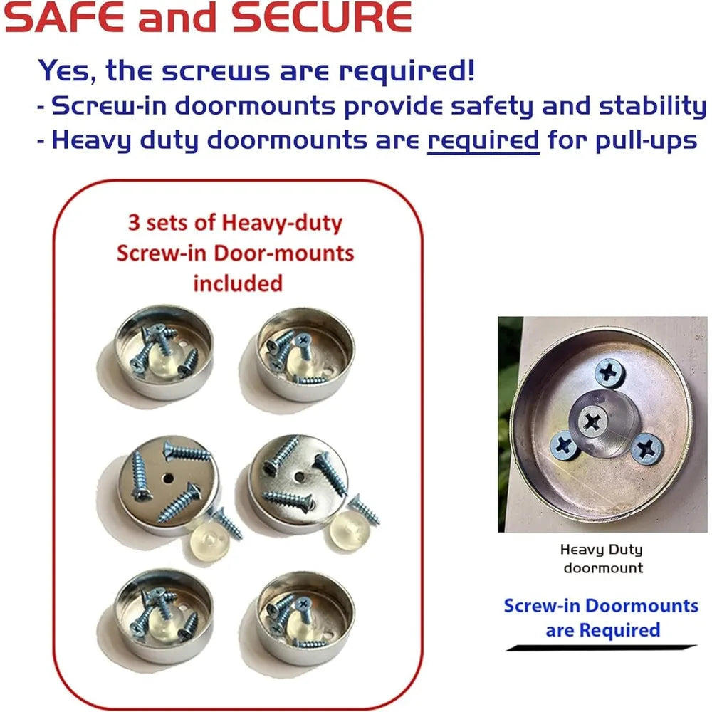 Adjustable Doorway Pull Up Bar 27-39 Inch - Heavy Duty Chin Up Bar with Secure Mounts for Home Gym Workout