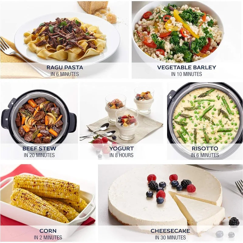 Zavor LUX 8 Quart Multi-cooker with America's Test Kitchen Multicooker Perfection Cookbook, Stainless Steel, Serves 6 people