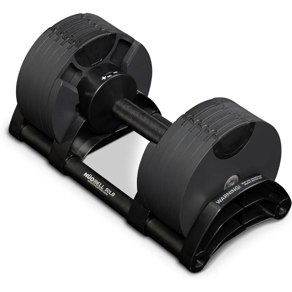 Nuobell Adjustable Dumbbells - Gym Army: 5 to 50 Pound Weight Range for Men and Women - Ideal for Strength Training