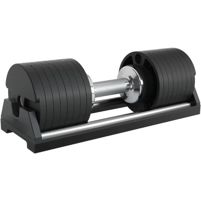 Discount Black Drop Proof 80 lbs Adjustable Dumbbell Set  Adjustable Weights with Cast Iron Plates and Cradle, Knurled Handle