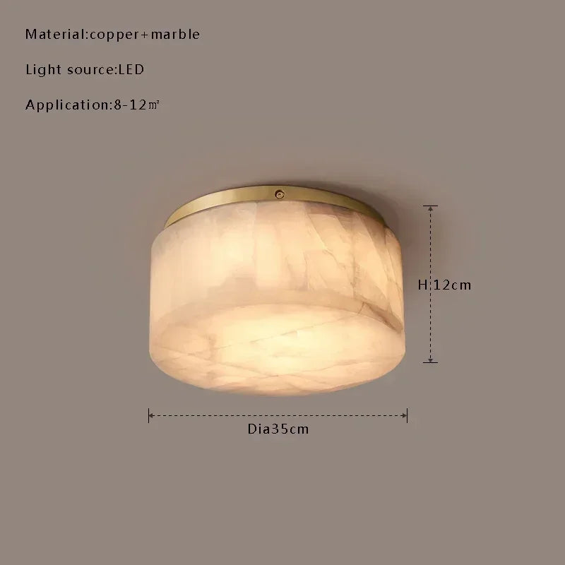 Luxury Modern Natural Marble Ceiling Lamp Led Home Decor Bedroom Ceiling Light Marble Living Room Hallway Light