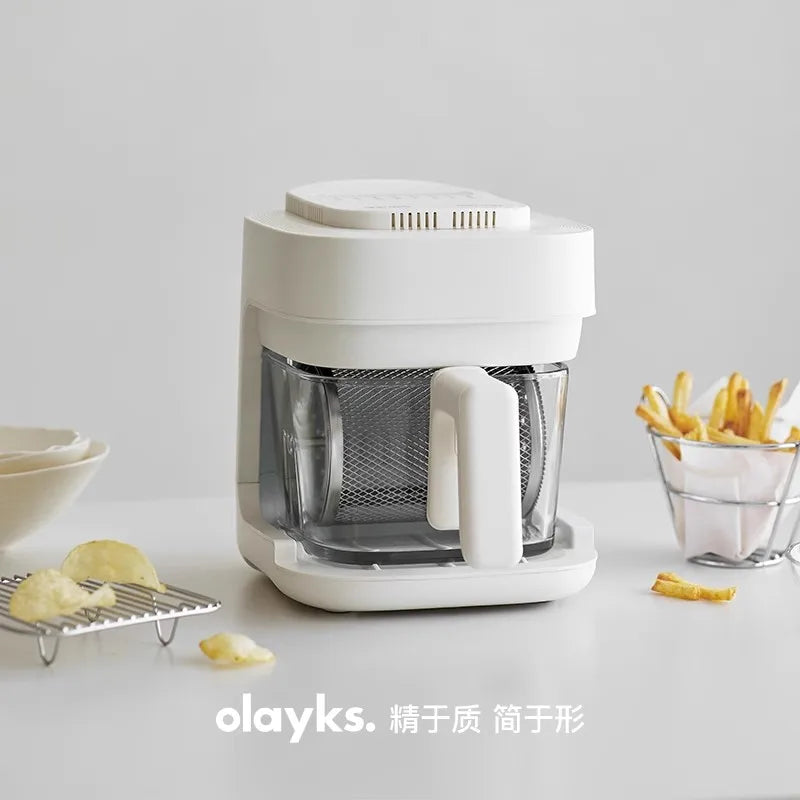 AUX  instant glass box air fryer glass home visualization multi-function smart electric fryer no turn over  air fryers