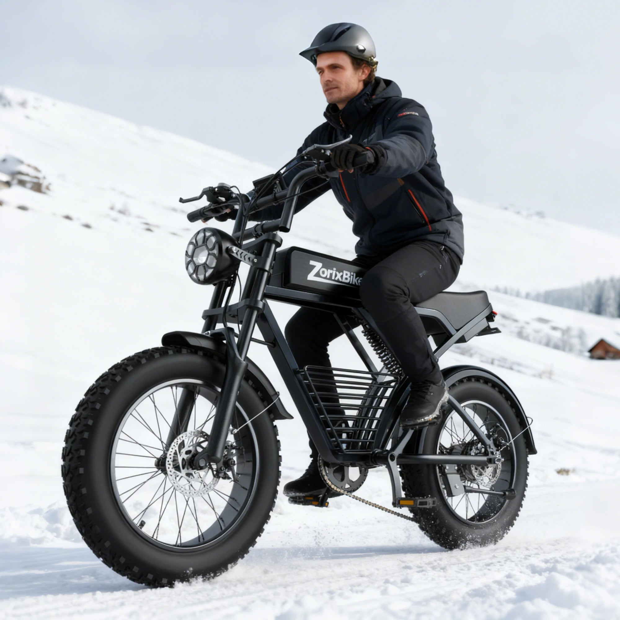 ZorixBike Z6 Retro Electric Bicycle for Adults 1500W 31MPH 48V 23AH  Electric Motorcycle 20" Fat Tire Bike EBike LCD Screen