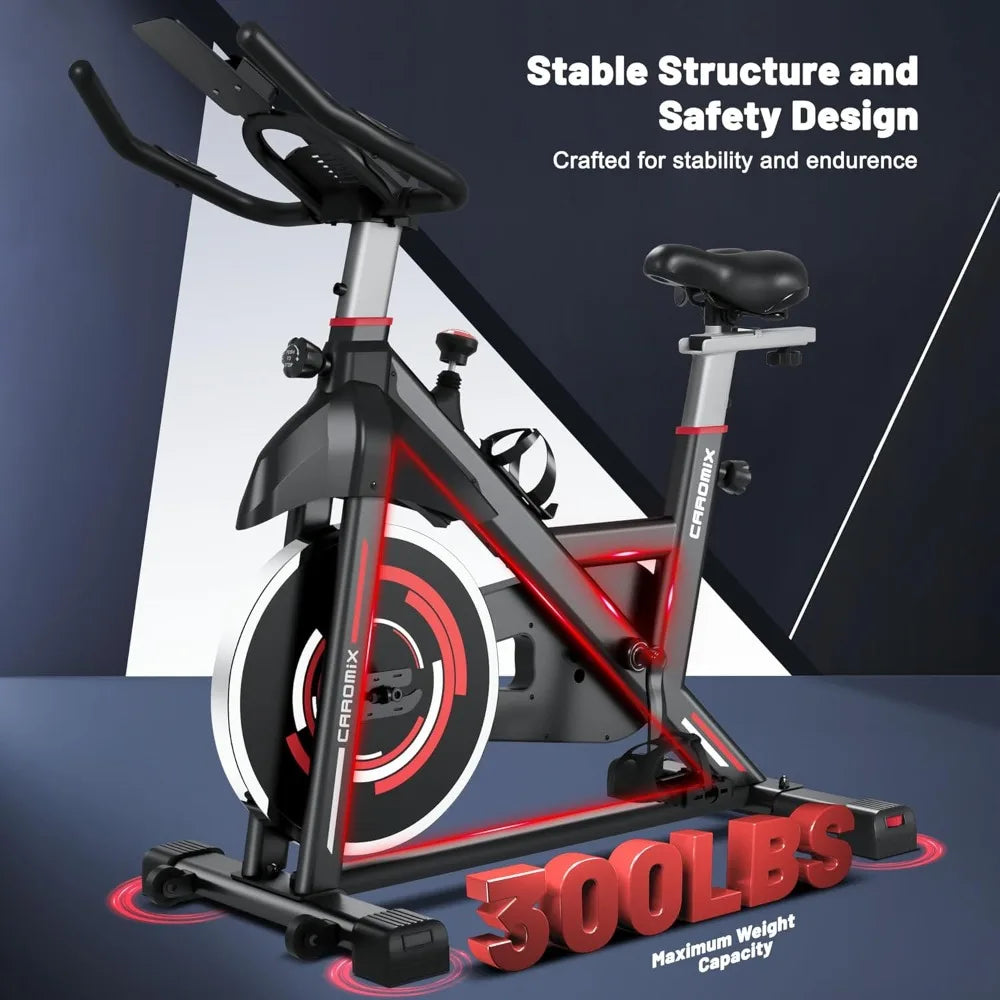 Sports Bike Indoor stationary bike with comfortable seat, pulse monitor and Ipad stand for home aerobics gym