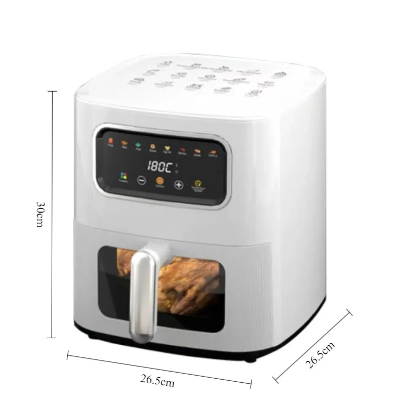 Convenient High-power Air Fryer Large Capacity Screen Touch Control Visual Air Fryers Multi Functional Household Appliances
