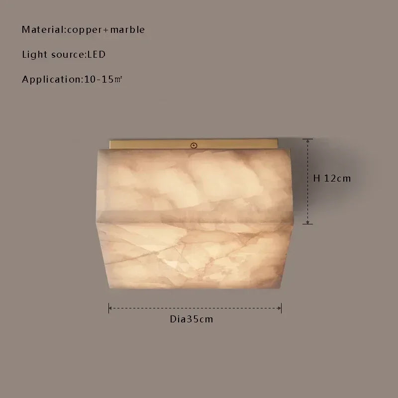 Luxury Modern Natural Marble Ceiling Lamp Led Home Decor Bedroom Ceiling Light Marble Living Room Hallway Light