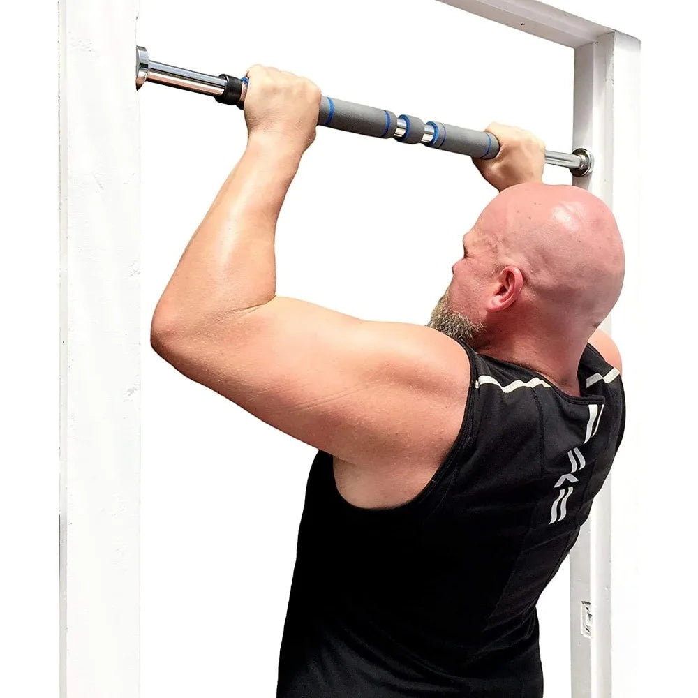 Adjustable Doorway Pull Up Bar 27-39 Inch - Heavy Duty Chin Up Bar with Secure Mounts for Home Gym Workout