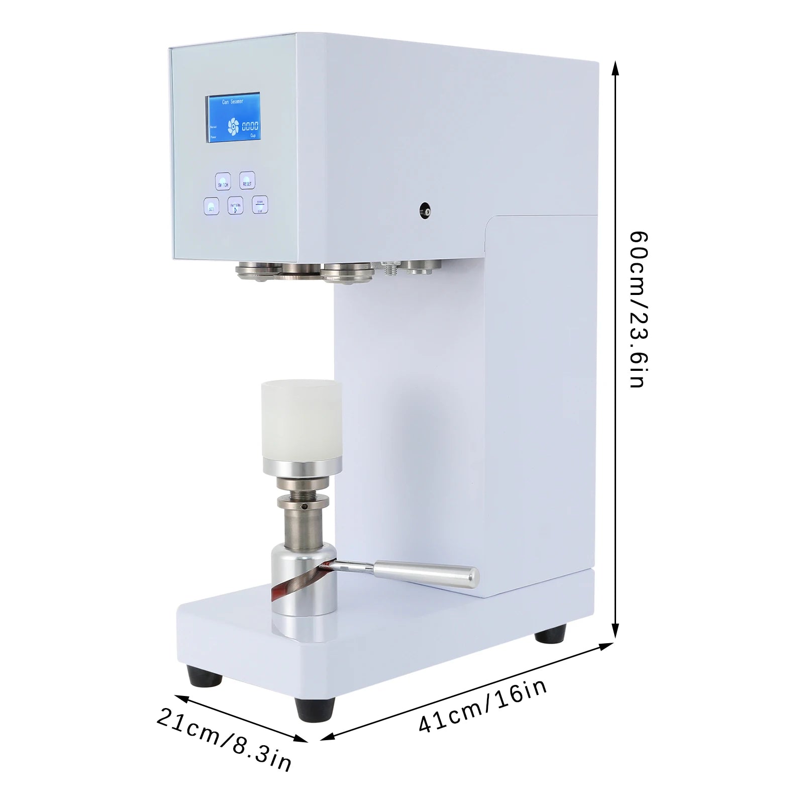 LED Display Beverage Seal Machine 370w Milk Tea Drink Bottle Sealer White Cans Sealer for Sealing Pet Plastic Bottles