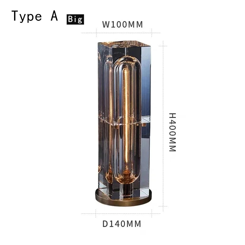 Nordic Luxury Crystal Desk Lights Modern Living Dining Room Art Lighting Bedroom Bedside Reading Copper Table Fixtures