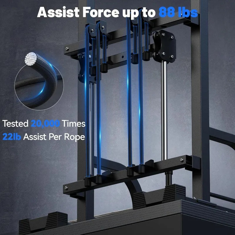 POPULAR Power Tower Pull Up Bar Station, 450LBS Stable Pull Up Dip Station For Home Gym Strength Training Equipment