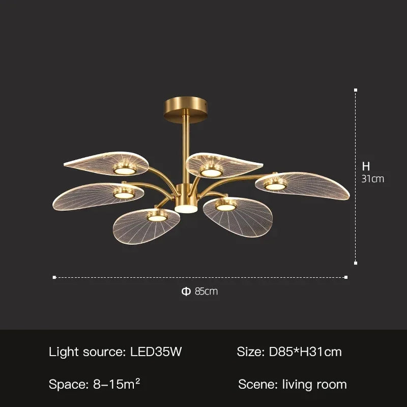 2025 Luxury Modern Chandelier for Living Room Bedroom Dining Hotel Apartment Golden Art Peacock Ceiling Light LED Tree Leaves