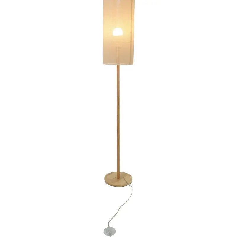 Modern Height Floor Lamp for Living Room, Bedroom & Study Area Lighting - Oak Finish, 110-120V Standing Light for Home Decor