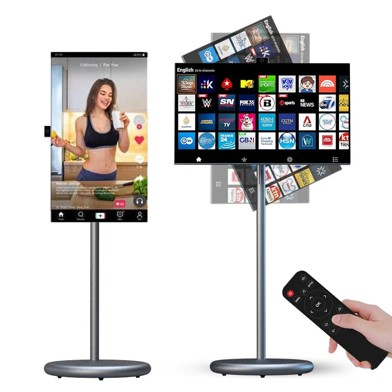 Trend 2024 128Gb Movable Smart Televisions 27 Inch Android Tv Full Hd Interactive Smart TV Portable Tv For Home Use