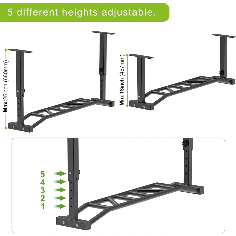 ceiling mounted pull-up bar, heavy-duty multi-grip pull-up bar, adjustable height, perfect for home gyms and strength training