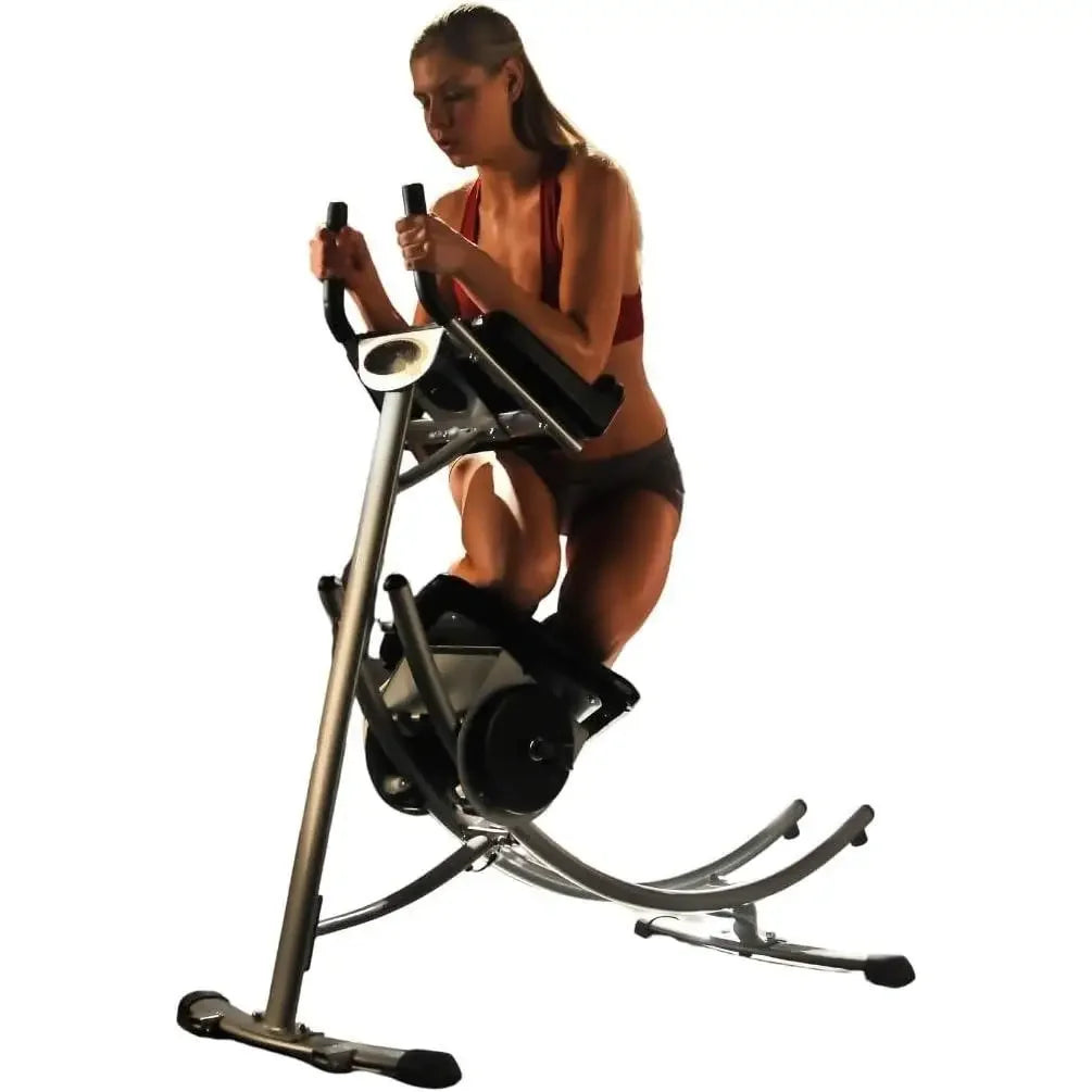 Ab Machine Exercise Equipment For Home Gym, Less Stress on Neck & Back, Abdominal / Core Fitness Equipment for All Levels, Black