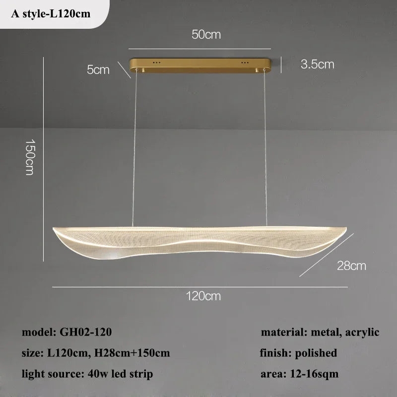 Modern Minimalist LED Acrylic Chandelier for Living Room Dining Room Dining Table Kitchen Home Decoration Chandelier