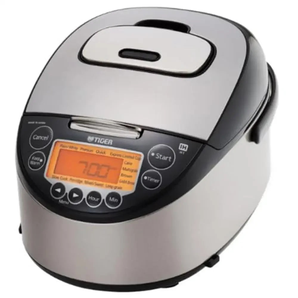 Multi-Functional Induction Heating IH Rice Cooker 12 Cooking Settings Ceramic Coating Black Silver