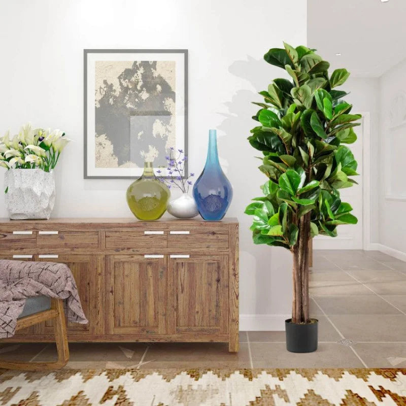 5 Ft Fiddle Leaf Fig Artificial Tree potted plant living room Decorative home decoration Shipping from the USA