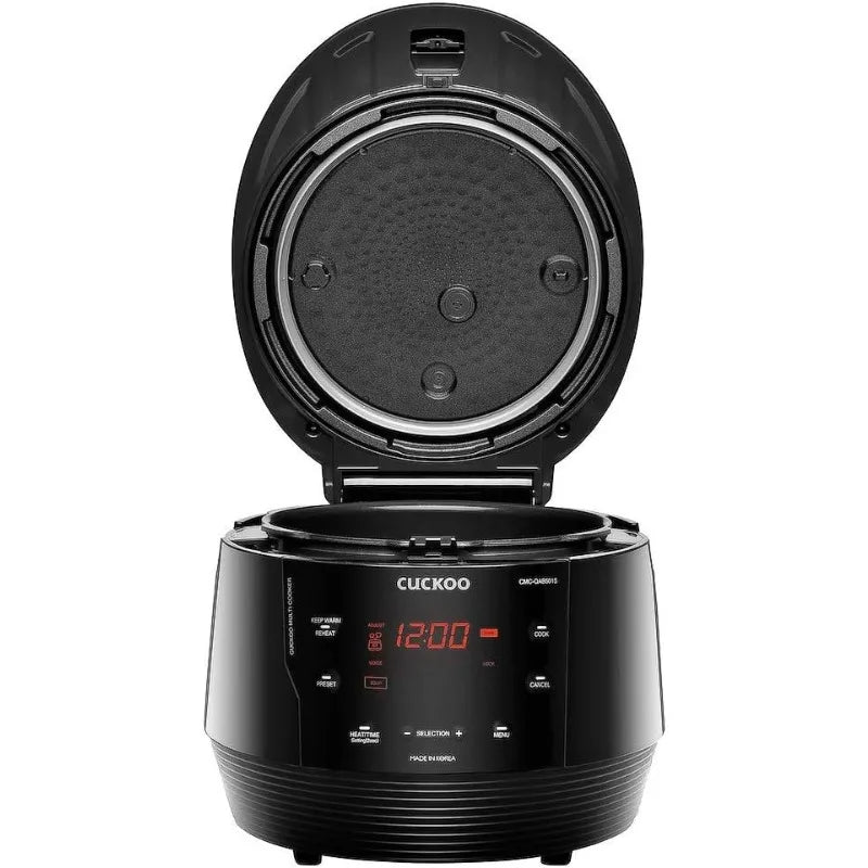 CUCKOO CMC-QAB501SB | 5QT. Standard 8-in-1 Pressure Cooker | 10 Menu Options: Slow Cooker, Sauté, Steamer, Yogurt & More, Black