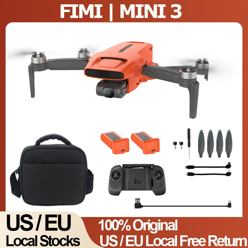 FIMI MINI3 GPS Drone With Camera 3-Axis Gimbal Professional RC Duaddcopter FPV 9KM Remote Flight 4K 60FPS 249g Mini Drone C0
