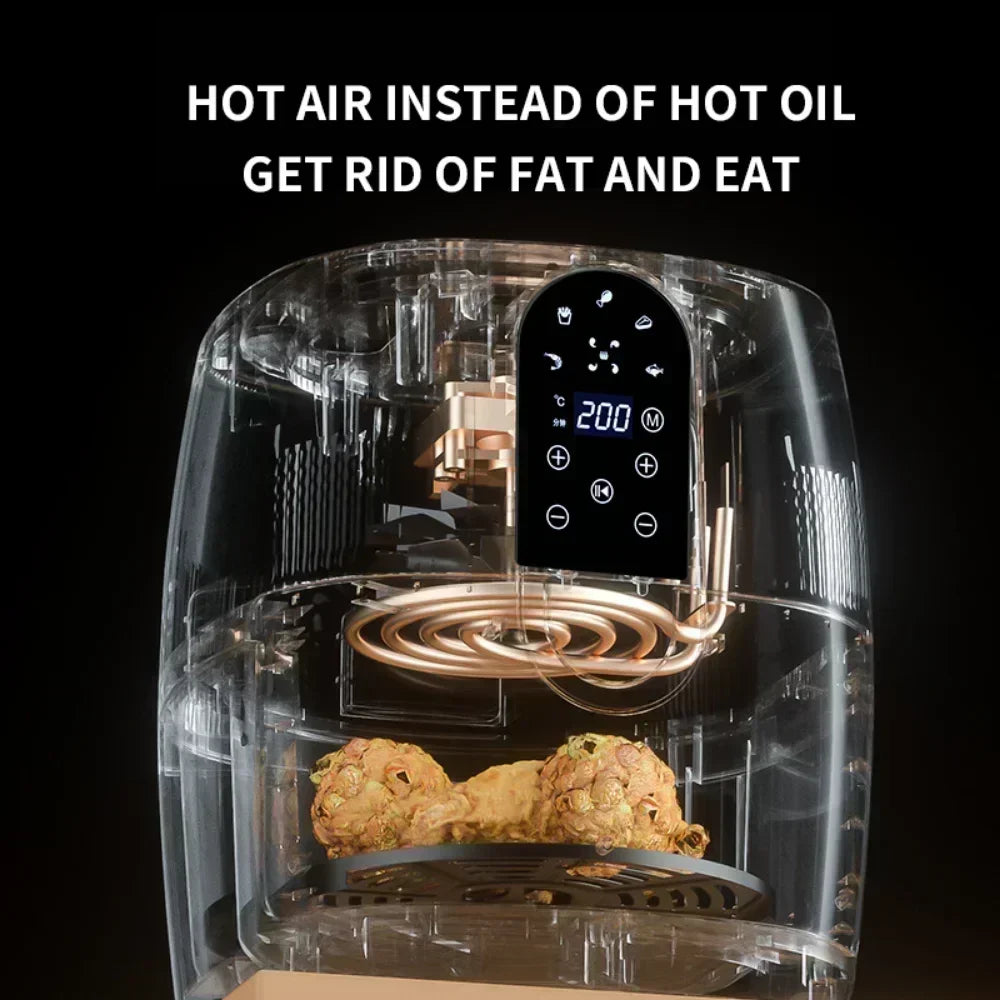 New air fryer. 6L large capacity. Home kitchen. Multi-function intelligent. Oil-free, smoke-free. For French fries.