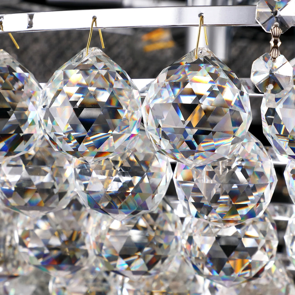 Modern Interior Luxury K9 Bedroom Crystal Chandelier Ceiling Light French Empire Crystal Chandelier Chrome 12 Lights