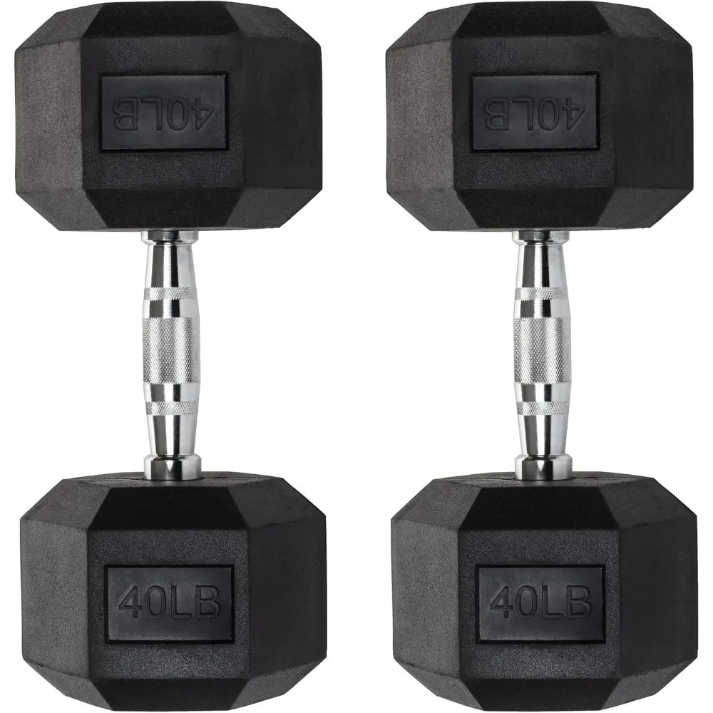 Dumbbells - Heavy duty PVC coated weights, chrome-plated knurled handles lifting weights, fitness home gym training gear