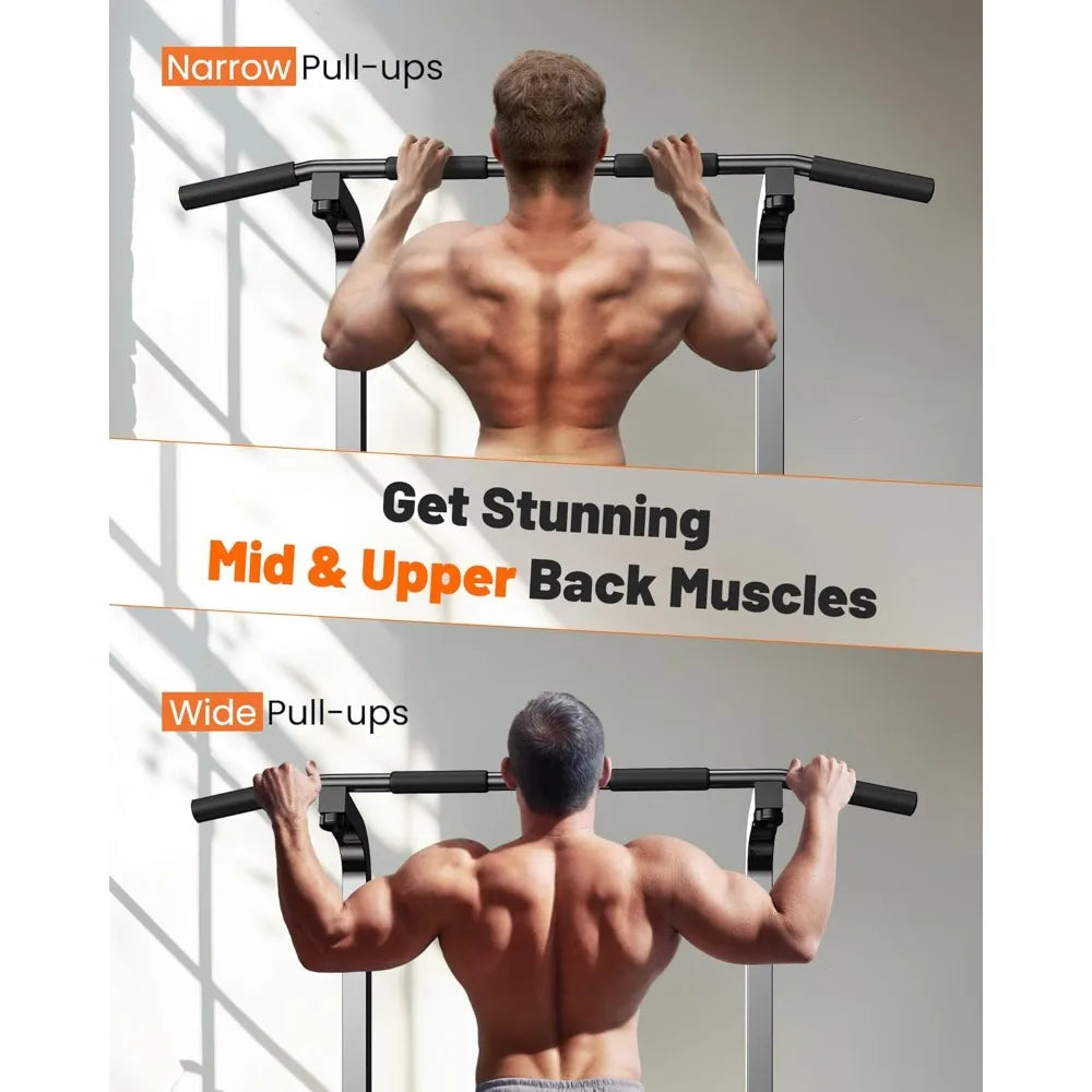 Power Tower Pull Up Dip Station Assistive Trainer Multi-Function Home Gym Strength Training Fitness Equipment 440LBS