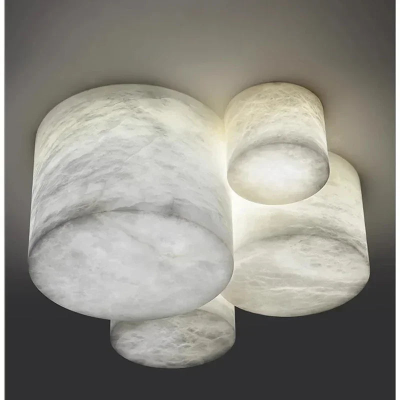 2025 Modern Home Decoration Small Marble Ceiling Lamp Led 2024 New Design Spanish Marble Lustres for Bedroom Hallway